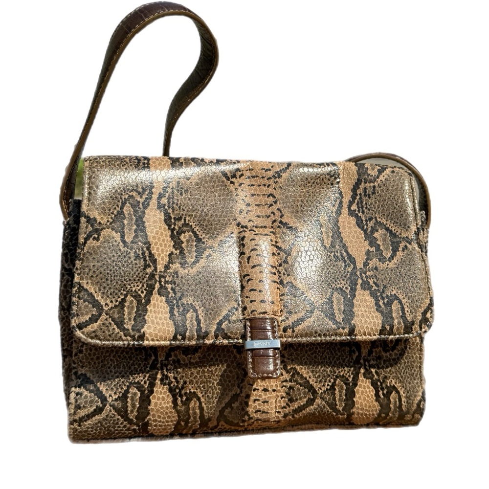 DKNY Crocodile Print Leather Crossbody Bag